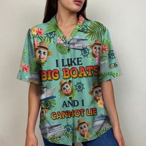 I Like Big Boats And I Cannot Lie - Custom Photo Hawaiian Shirt, Aloha Shirt and Men Beach Shorts - Hawaiian Shirts - GoDuckee