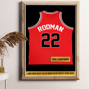 Basketball Jersey with Custom Quote Poster - Poster & Canvas - GoDuckee