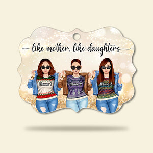 Like Mother Like Daughter - Personalized Benelux Ornament - Gift for Jean Girl, Afro Girls - Ornament - GoDuckee