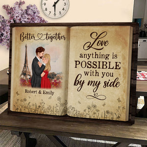 Anything Is Possible With You By My Side Personalized Couple Canvas Print, Gift For Couple - Poster & Canvas - GoDuckee