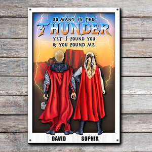 So Many In The Thunder Yet I Found You and You Found Me, Personalized 2 Layers Wood Sign, Gifts for Him/Her - Wood Sign - GoDuckee
