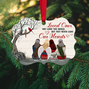 Heaven Loved Ones May Leave This World - Personalized Ornament - Memorial Gift for Loss of Friends - Ornament - GoDuckee