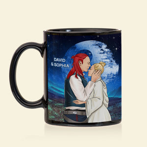 Til Death Star Do Us Part Personalized Galaxy Couple Mug, Gift For Couple - Coffee Mug - GoDuckee