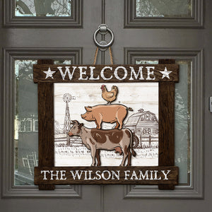Personalized Farming Wood Sign Gift For Farmer - Wood Sign - GoDuckee