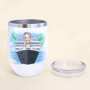 Personalized Cruising Girl Wine Tumbler - I Don't Drink & Drive I Sip & Cruise - Wine Tumbler - GoDuckee