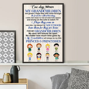 Personalized Princes and Princesses Poster - Grandma - One Day When My Grandchildren - Poster & Canvas - GoDuckee