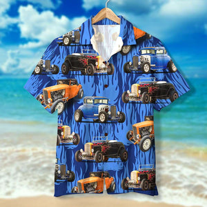 Custom Car Hot Rod Hawaiian Shirt and Men Beach Shorts Hot Rod Flame - Hawaiian Shirts - GoDuckee
