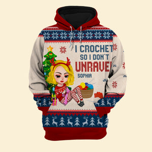 I Crochet So I Don't Unravel Personalized Crochet 3D Shirt, Christmas Gift - AOP Products - GoDuckee