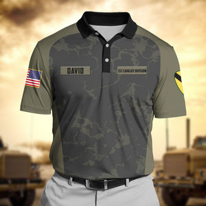 God And Veterans DNA - Custom Military Branch Polo Shirt Gift For Him, Brothers, Sisters - AOP Products - GoDuckee