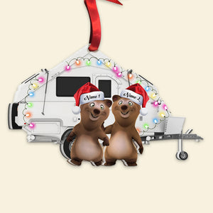 Christmas Light Camper - Personalized Camping Ornament - Gift For Bears Family - Ornament - GoDuckee