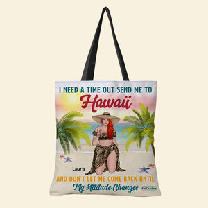 Don't Let Me Comeback Until My Attitude Changes - Personalized Tote Bag - Gift for Girls - Girl Sun Tanning - Tote Bag - GoDuckee