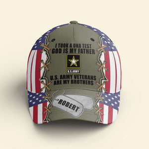I Took A DNA Test God Is My Father, Personalized Veteran Classic Cap, Military Gift for Brothers - Classic Cap - GoDuckee