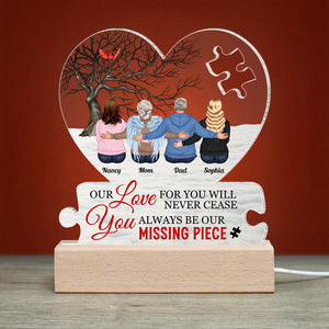 You Always Be Our Missing Piece, Gift For Mother- Personalized Led Light- Mother's Day Led Light - Led Night Light - GoDuckee