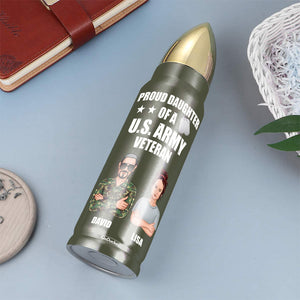 I'm No Just A Daddy's Little Girl, I'm A Veteran's Daughter Personalized Tumbler Cup - Water Bottles - GoDuckee