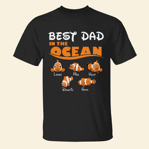Dad Best Dad In The Ocean, Personalized Shirts, Gifts for Dads - Shirts - GoDuckee