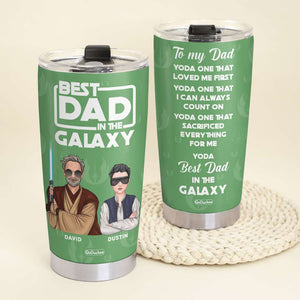 Best Dad In The Galaxy, Personalized Tumbler, Gifts for Dad, S.W Dad Kids - Tumbler Cup - GoDuckee