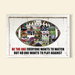 Football Player Custom Photo Personalized Canvas Poster - Poster & Canvas - GoDuckee