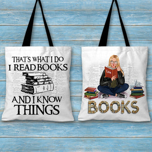 That's What I Do I Read Books Personalized Book Tote Bag Gift For Book Lovers - Tote Bag - GoDuckee