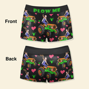 Personalized Farmer Men Boxer Briefs - Plow Me - Boxer Briefs - GoDuckee