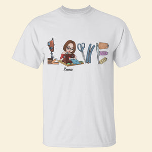 Love Personalized Sewing Shirt, Gift For Sewing Lovers - Shirts - GoDuckee