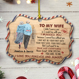 I Love You Forever And Always Personalized Medallion Acrylic Ornament, Gift For Couple - Ornament - GoDuckee