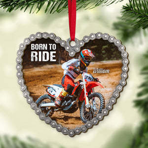 Born To Ride Custom Motocross Ornament, Christmas Tree Decor - Ornament - GoDuckee