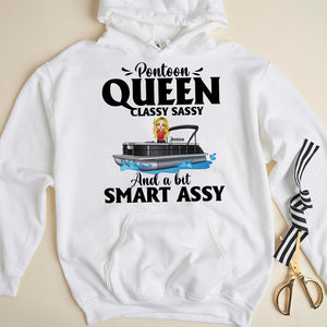 Personalized Pontoon Queen - Custom Shirts - Classy Sassy And A Bit Smart Assy - Shirts - GoDuckee