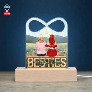 Besties Forever Personalized Friends Led Light, Gift For Friends - Led Night Light - GoDuckee