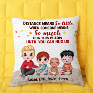 Hug This Pillow Until You Can Hug Us - Personalized Grandma Pillow - Gift For Family - Pillow - GoDuckee