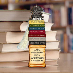 Book A Mind Needs Books Like A Sword Needs A Whetstone Personalized Wooden Bookmark - Bookmarks - GoDuckee