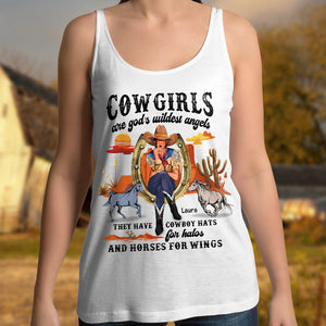 Cowgirls Are God's Wildest Angels - Cowboy Hats for Halos, Horses for Wings, Personalized Cowgirl Shirt - Shirts - GoDuckee