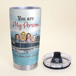 Personalized Pontoon Friends Tumbler Cup - You're My Person - Tumbler Cup - GoDuckee