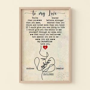 You're Braver Than You Believe Personalized Canvas Print, Couple Gift - Poster & Canvas - GoDuckee