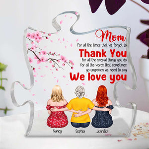 Love Mom All The Times, Gift For Mother- Personalized Shaped Acrylic Plaque- Mother's Day - Decorative Plaques - GoDuckee