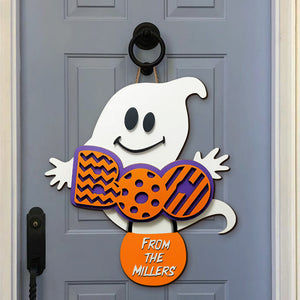 Ghost Boo Personalized Family Wood Sign Gift For Family - Wood Sign - GoDuckee