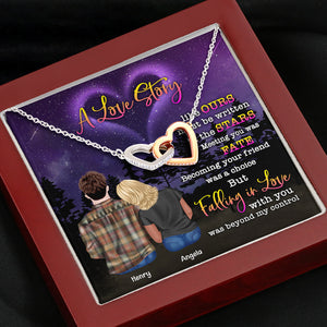 Couple A Love Story Like Ours - Personalized Message Card Jewelry - Gift for Him/Her - Couple Shoulder to Shoulder - Jewelry - GoDuckee