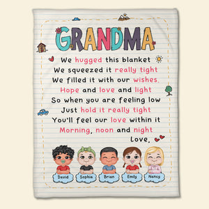 Grandchildren Personalized Blanket, Gift For Grandma 07HUDT030423HH - Blanket - GoDuckee