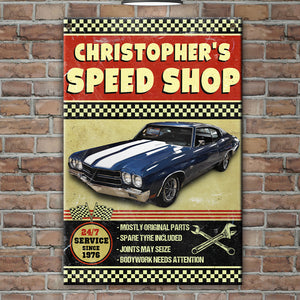 Mostly Original Parts Custom Muscle Car Garage Metal Sign Gift For Car Lovers - Metal Wall Art - GoDuckee