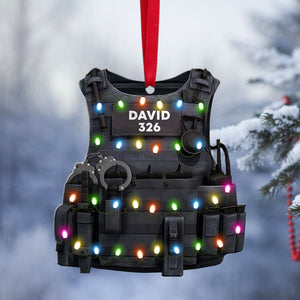 Police Bulletproof Vest - Personalized Christmas Ornament - Gift for Police - Ornament - GoDuckee