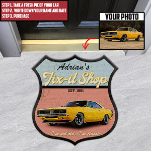 Shape Doormat - Custom Muscle Car Photo - I'm Not Old I'm Classic - Doormat - GoDuckee