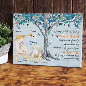 Duck Duck Family Personalized Canvas Poster, Gift For Family - Poster & Canvas - GoDuckee
