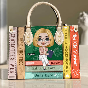 Teacher- Collection Book, Personalized Leather Bag, Gift For Teacher - Leather Bag - GoDuckee