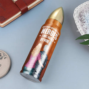 Personalized Veteran Dad Tumbler Cup Father And Daughter I'm So Proud To Call You My Dad - Water Bottles - GoDuckee