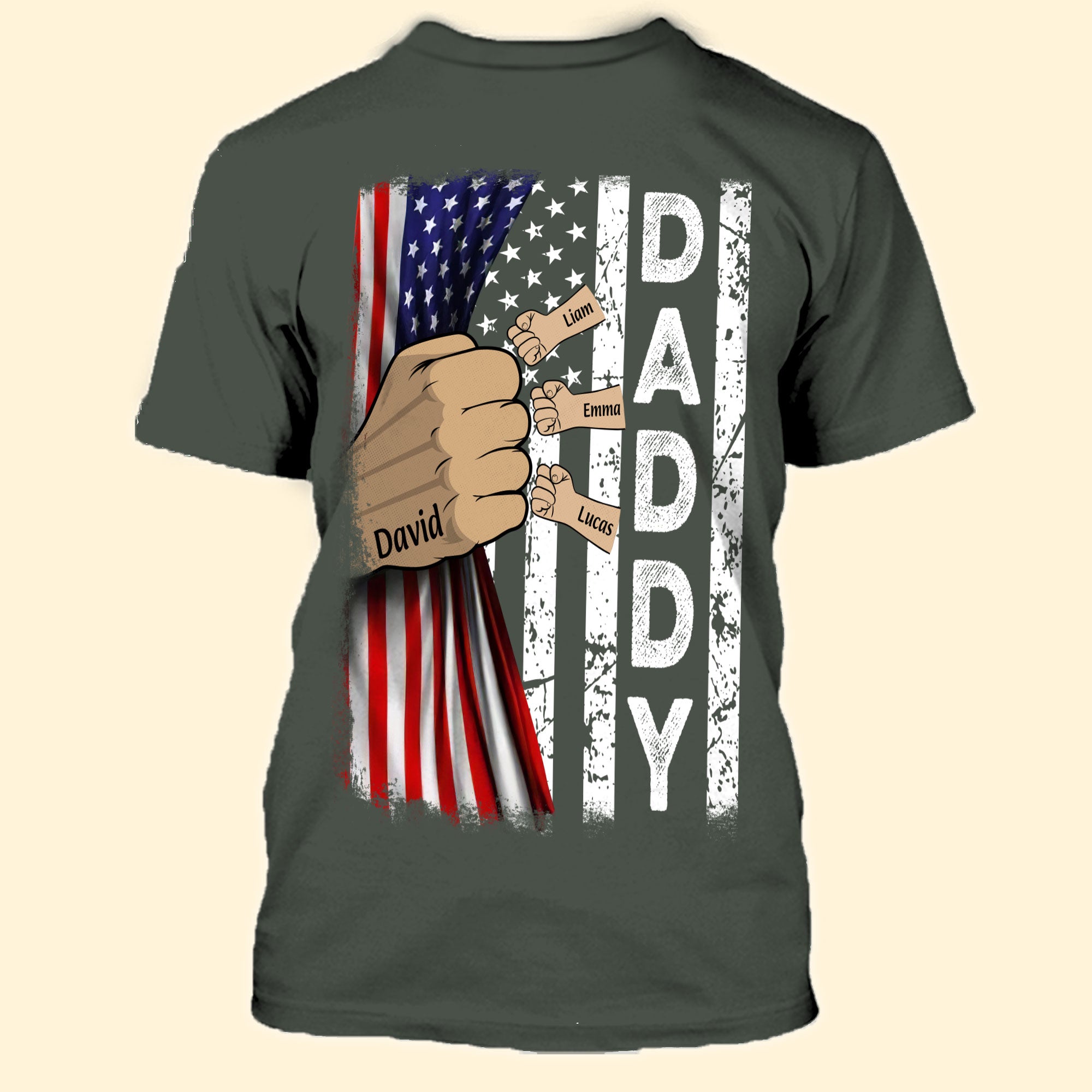 Daddy Personalized Veteran Father's Day Shirt Gift For Dad Grandpa - Shirts - GoDuckee