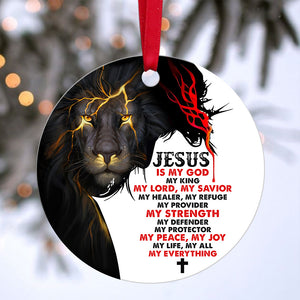Jesus Is My God, My King, My Lord, My Savior - Jesus Ornament, Christmas Ornament - Ornament - GoDuckee
