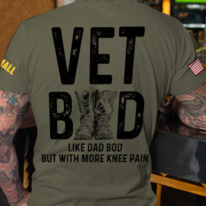 Personalized Veteran 3D Shirts - Vet Bod Like Dad Bod - AOP Products - GoDuckee