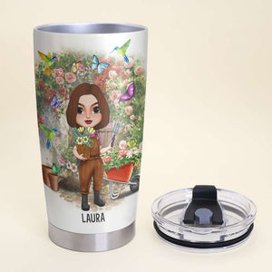 And Into The Garden, Personalized Tumbler, Gift for Gardening Lovers - Tumbler Cup - GoDuckee