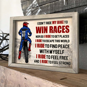 I Ride To Feel Free And I Ride To Feel Strong, Personalized Motocross Canvas Print - Poster & Canvas - GoDuckee