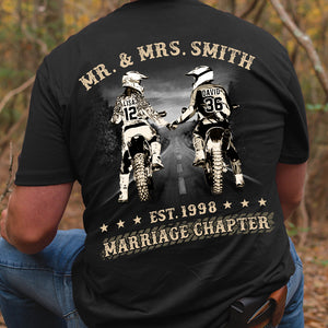 Motocross Marriage Chapter - Personalized Shirts - Gift for Him/Her - Couple On The Ride - Shirts - GoDuckee