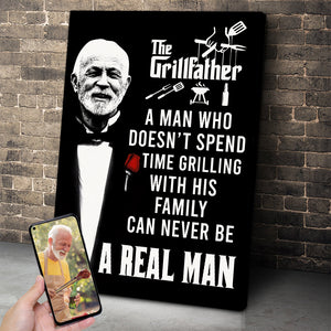 Personalized Grilling Dad Canvas Print - The Grillfather - Poster & Canvas - GoDuckee